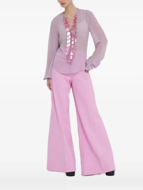 sequin-embellished V-neck blouse by BLUGIRL