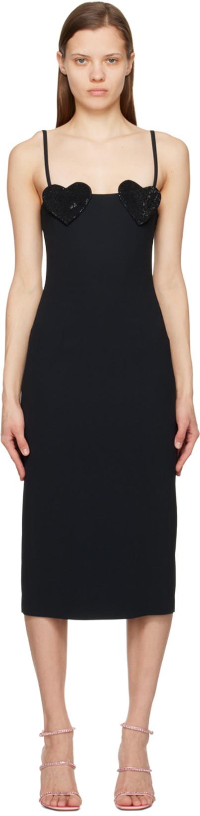Black Heart Midi Dress by BLUMARINE