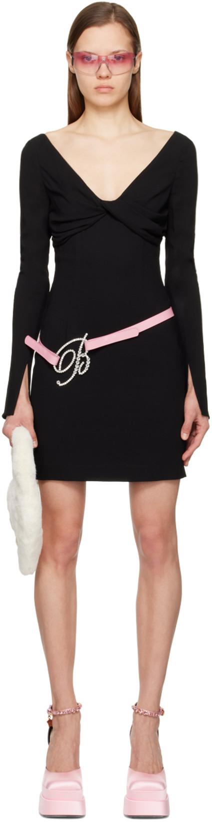 Black Twisted Minidress by BLUMARINE