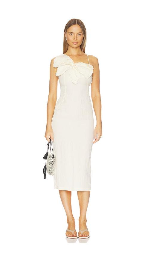 Blumarine Butterfly Bow Dress in Cream by BLUMARINE