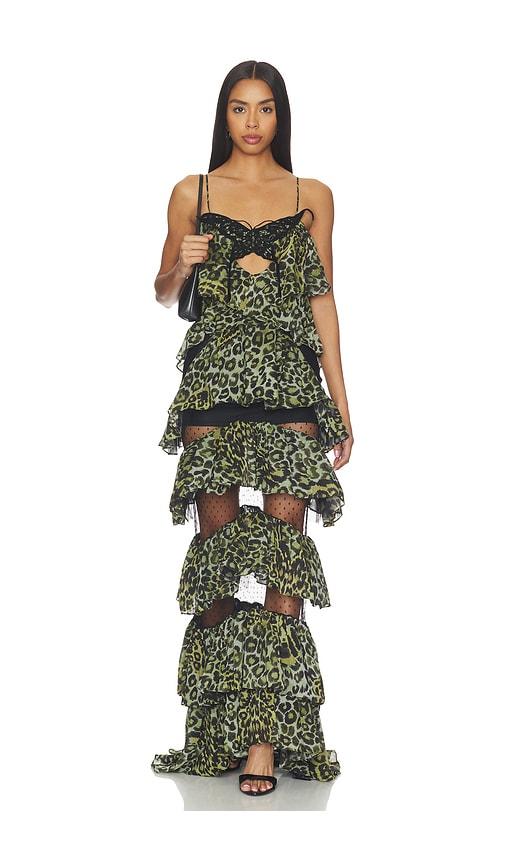 Blumarine Print Dress in Green in Green by BLUMARINE