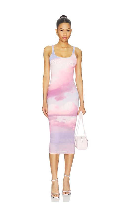 Blumarine Print Jersey Dress in Lavender by BLUMARINE