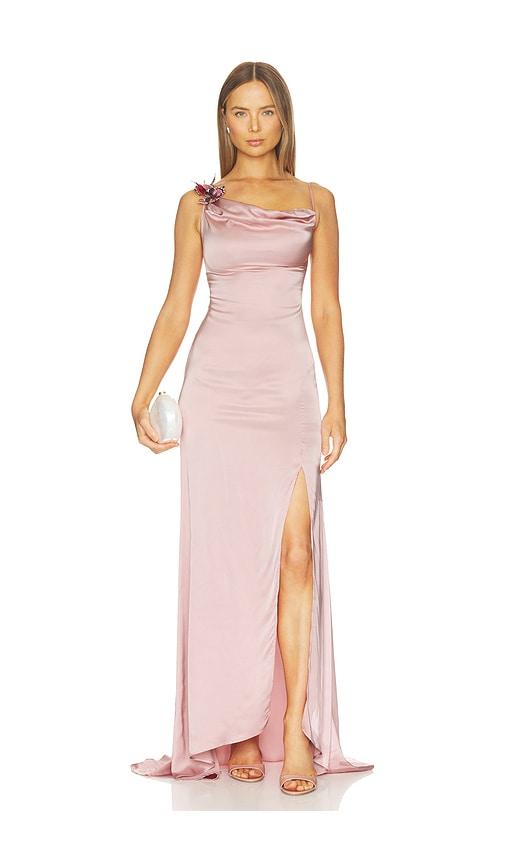 Blumarine Satin Butterfly Dress in Pink by BLUMARINE