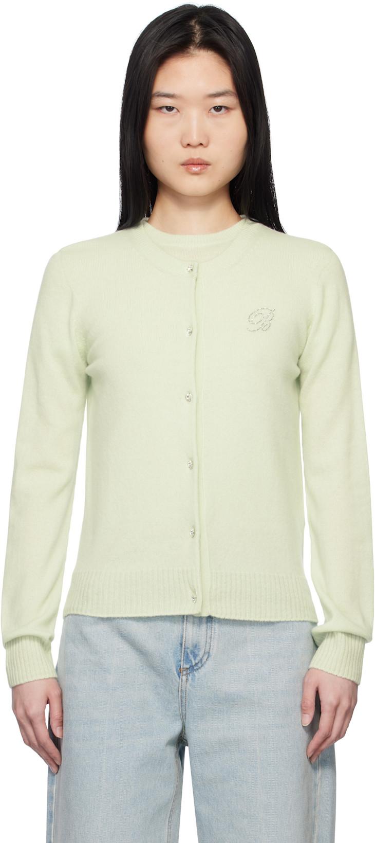 Green Cashmere Cardigan by BLUMARINE