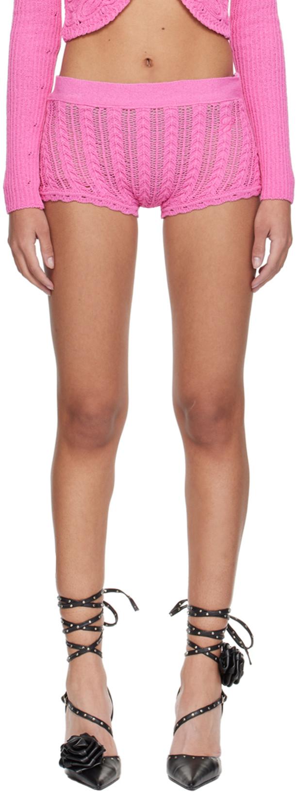 Pink Scalloped Shorts by BLUMARINE