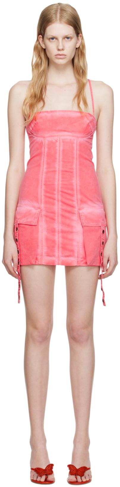 SSENSE Exclusive Pink Cargo Pocket Minidress by BLUMARINE