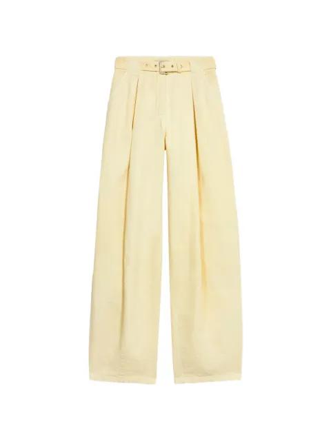 belted canvas trousers by BLUMARINE