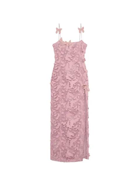 butterfly-appliqué maxi dress by BLUMARINE