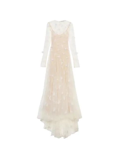 butterfly-appliqué maxi dress by BLUMARINE