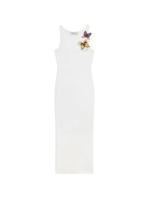 butterfly-appliqué midi dress by BLUMARINE