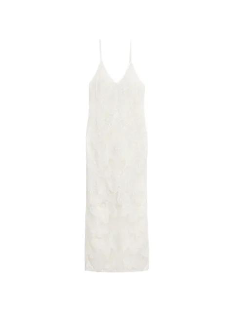butterfly-motif V-neck maxi dress by BLUMARINE