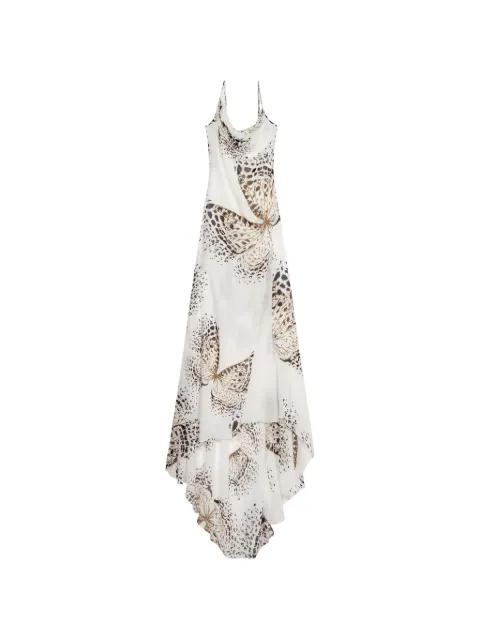 butterfly-print asymmetric dress by BLUMARINE