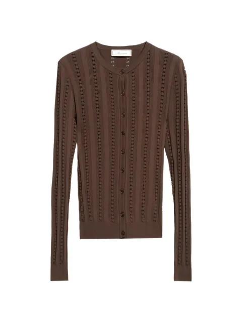 buttoned opernwork-knit cardigan by BLUMARINE