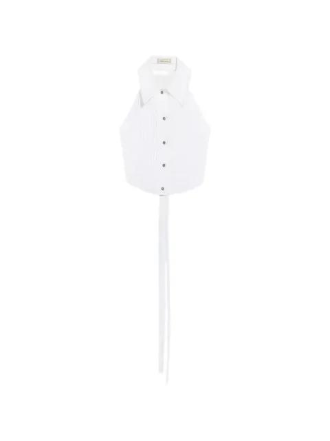 collared pleated top by BLUMARINE