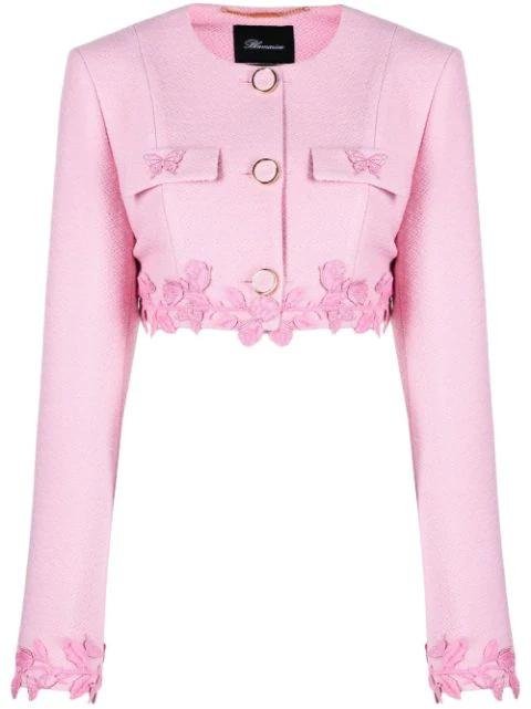 cropped butterfly-detail jacket by BLUMARINE