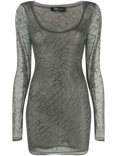 crystal-embellished tulle minidress by BLUMARINE