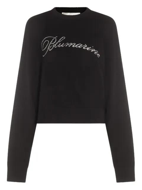 crystal-embellished wool sweater by BLUMARINE