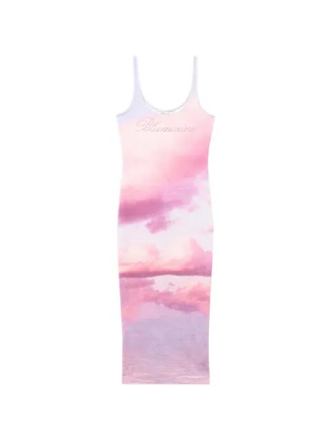 digital-print midi dress by BLUMARINE