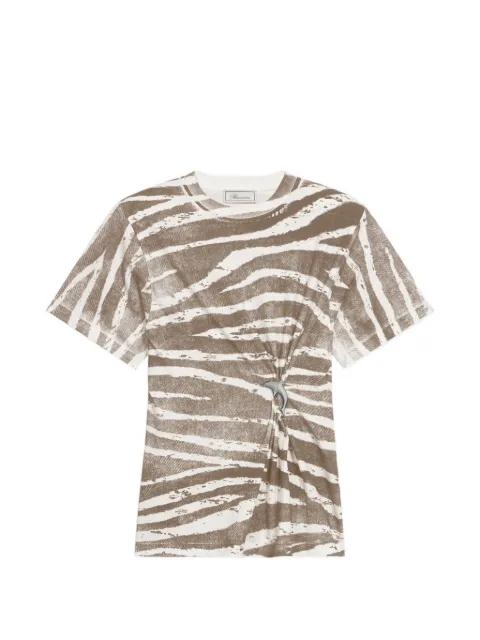dolphin-brooch printed T-shirt by BLUMARINE