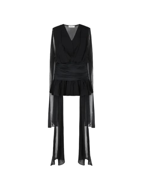 draped V-neck mini dress by BLUMARINE