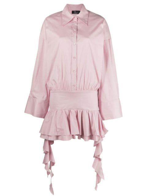 dropped-waist ruffled shirtdress by BLUMARINE