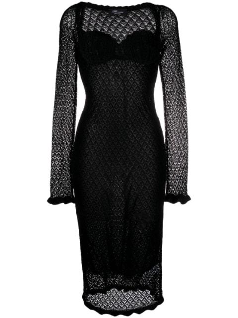 floral-appliqué knitted top by BLUMARINE