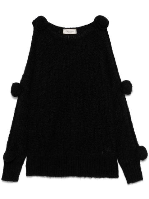 floral-appliqué sweater by BLUMARINE