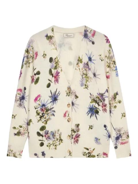 floral-beaded cardigan by BLUMARINE