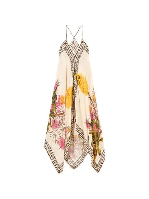 floral print V-neck dress by BLUMARINE