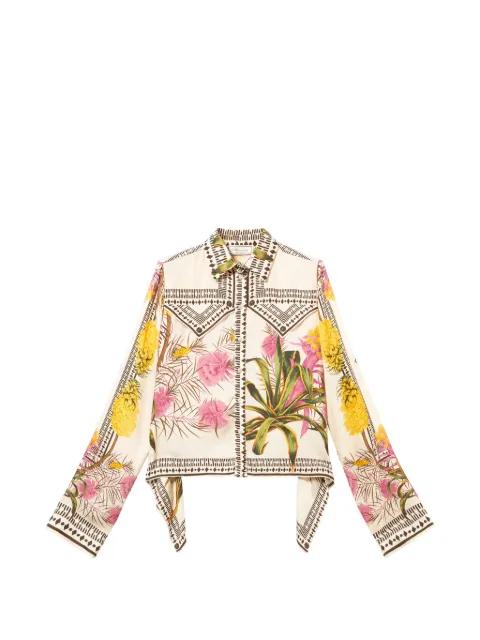 floral print twill top by BLUMARINE
