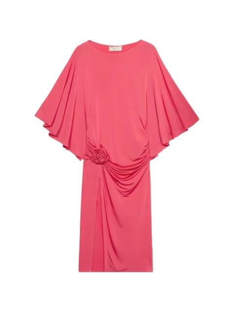 flower-appliqué midi dress by BLUMARINE