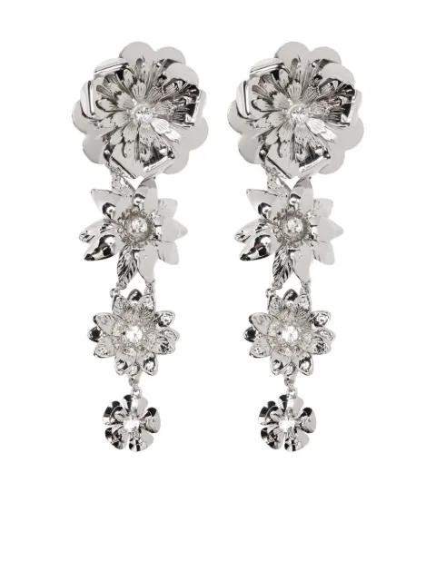 flower-embellished drop earrings by BLUMARINE