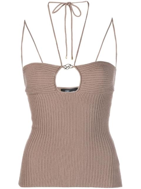 halterneck knitted top by BLUMARINE