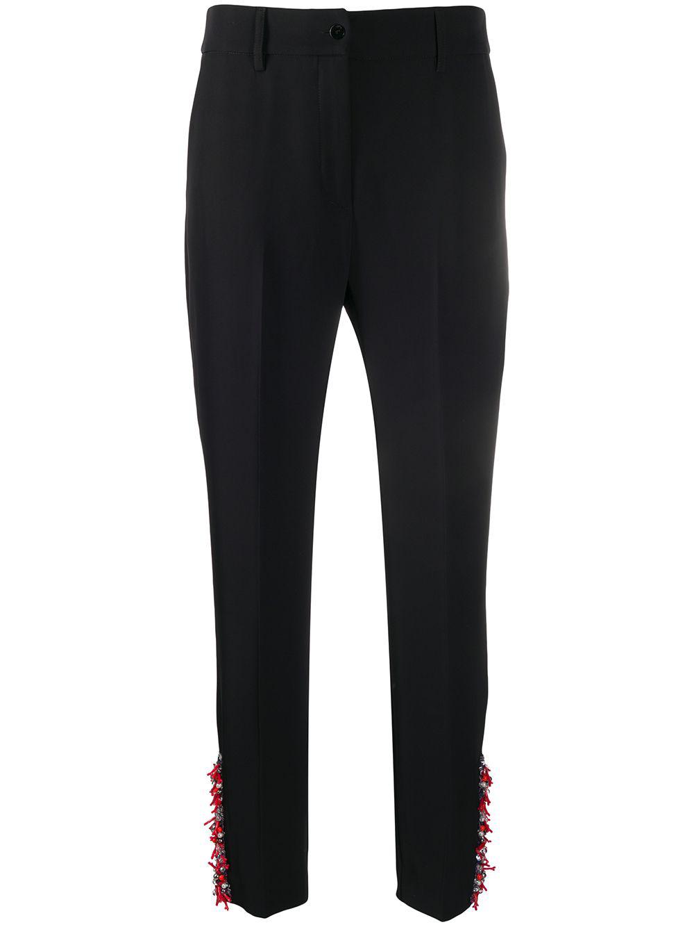 high-waisted embellished trousers by BLUMARINE