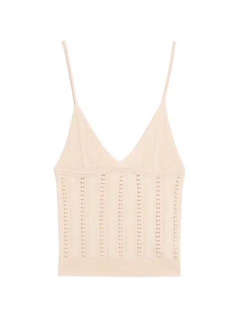 knitted V-neck top by BLUMARINE