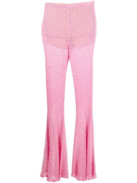 knitted flared trousers by BLUMARINE