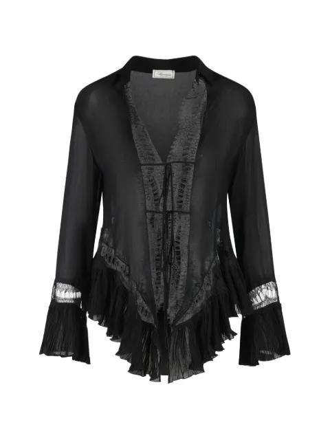 lace insert ruffled shirt by BLUMARINE