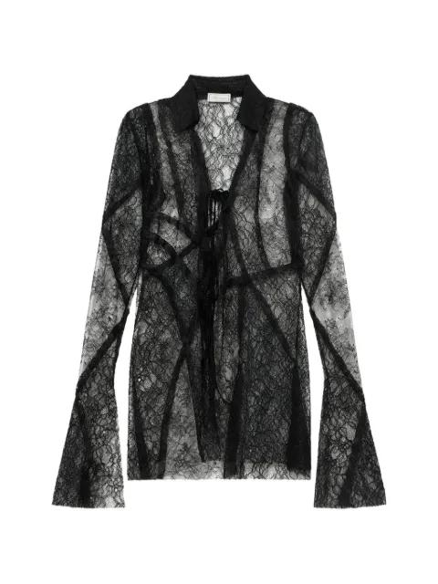 lace-patch shirt by BLUMARINE
