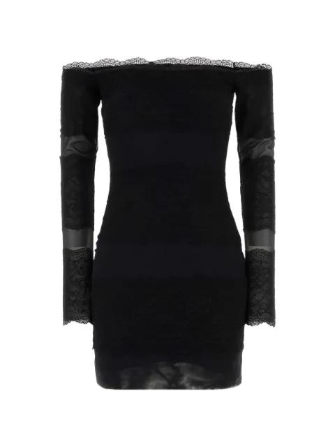 lace-trim off-shoulder mini dress by BLUMARINE