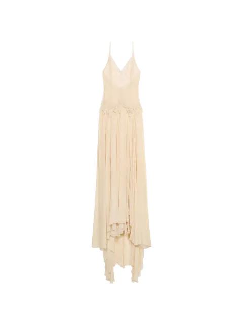 lace-trimmed georgette dress by BLUMARINE