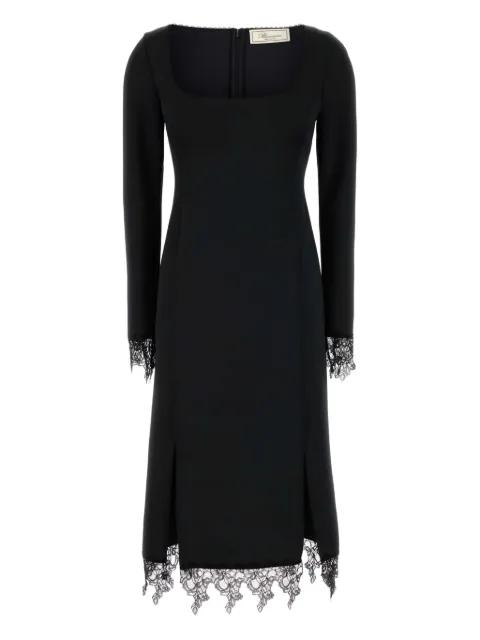 lace-trimmed midi dress by BLUMARINE