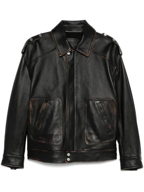 leather jacket by BLUMARINE