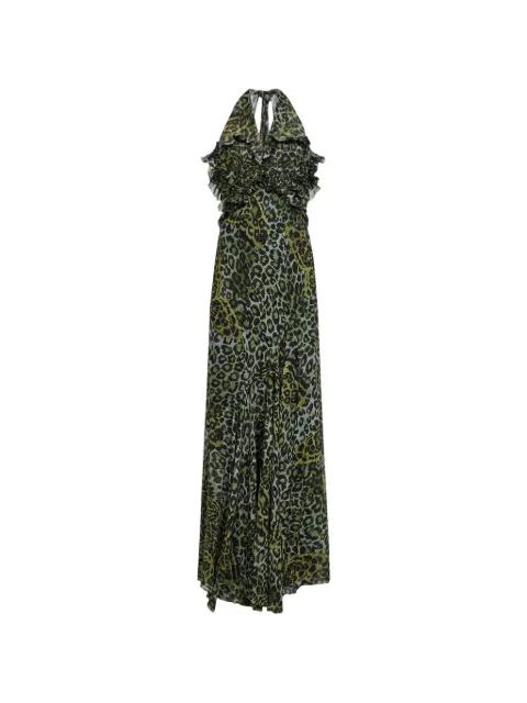 leopard-print ruffled dress by BLUMARINE