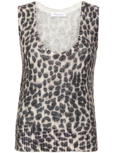 leopard-print tank top by BLUMARINE