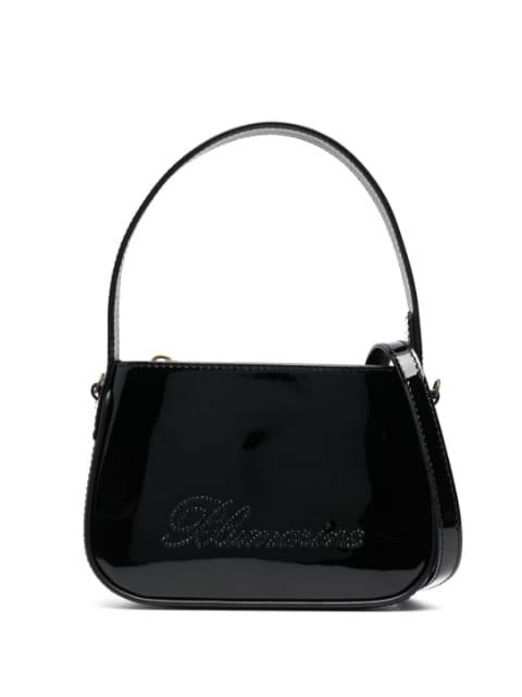 logo-detail leather mini bag by BLUMARINE