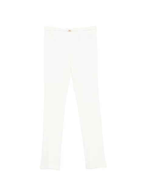 logo-plaque flared trousers by BLUMARINE