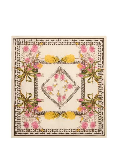 logo print scarf by BLUMARINE