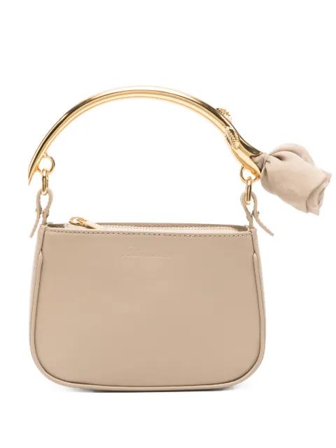 mini rose-detail leather tote bag by BLUMARINE