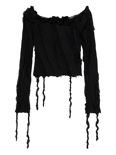 off-shoulder ruffled top by BLUMARINE