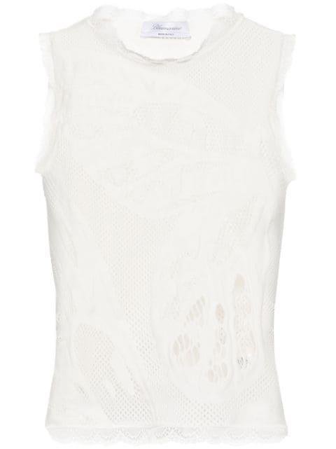 patterned-jacquard ribbed top by BLUMARINE